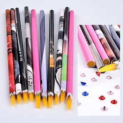 Herramientas de punteado de uñas, bolígrafos de gel uv para uñas, pintar pinceles de línea de dibujo, color mezclado, 17.5 cm