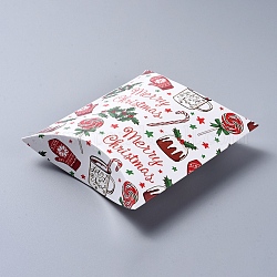 Tarjetas de regalo de navidad cajas de almohadas, para regalar en las fiestas, cajas de dulces, favores de fiesta de artesanía de Navidad, colorido, 16.5x13x4.2 cm