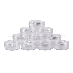 Kunststoff-Kügelchen Container, Behälter für Samenperlen, Runde, ca. 5 cm Durchmesser, 2.1 cm hoch, Kapazität: 10 ml (0.34 fl. oz)