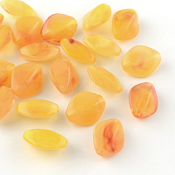 Rhombus Nachahmung Edelstein Acryl-Perlen, dunkelgolden, 16.5x13x8 mm, Bohrung: 2 mm, ca. 700 Stk. / 500 g