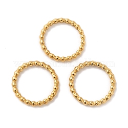 201 Edelstahl verbindet Ringe, granuliert, runden Ring, echtes 18k vergoldet, 18x2 mm, Innendurchmesser: 14 mm