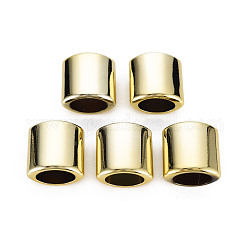 UV-Beschichtung Acryl-Perlen, Oval, golden, 18.5x17.5x10.5 mm, Bohrung: 7.5x11.5 mm