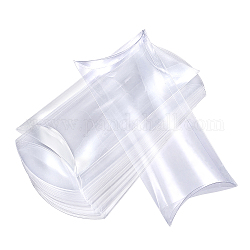 Scatole di cuscini in plastica pvc, confezione regalo trasparente caramelle regalo, chiaro, 14x6.4x2.45cm