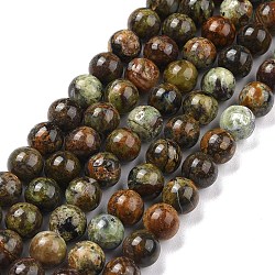 Natürlichen grünen Opal Perlen Stränge, Runde, 8~8.5 mm, Bohrung: 0.7 mm, ca. 48 Stk. / Strang, 15.75 Zoll (40 cm)