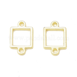 Fascini del connettore del profilo della lega di placcatura del rack, cadmio & nichel &piombo libero, maglie quadrate, oro chiaro, 16x10x1.2mm, Foro: 1.6 mm