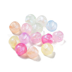 Perles en acrylique transparente, perles lumineuses, brillent dans le noir, figue, couleur mixte, 14.5mm, Trou: 2mm, environ 300 pcs/500 g