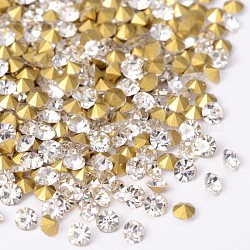 Назад никелированная класс алмаз стекла отметил горный хрусталь, кристалл, 4.2~4.4 мм, около 1440 шт / упаковка