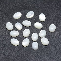 Shell Cabochons, Oval, 10x8x3.5~4 mm