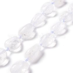 Chapelets de perles en cristal de quartz naturel, pépites, 16~36.8x13~28.5x8~21mm, Trou: 2~3.8mm, Environ 13 pcs/chapelet, 16.26~17.52'' (41.3~44.5 cm)