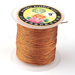 Round Metallic Thread, 12-Ply, Chocolate, 1mm, about 54.68 yards(50m)/roll