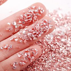 Diy uñas arte decoración mini perlas de vidrio, diminutas cuentas de uñas caviar, rosa, 2~3mm, aproximamente 450 g / bolsa