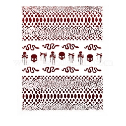 Nagelkunst Aufkleber Abziehbilder, mit selbstklebend, für Nagelspitzen Dekorationen, rot, 13x9 cm