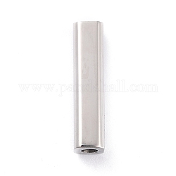 304 Magnetverschluss aus Edelstahl mit Klebeenden, Würfel, Edelstahl Farbe, 24.8x6x6 mm, Bohrung: 3 mm