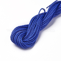 Круглый вощеный полиэфирный шнур, тайваньский вощеный шнур, витой шнур, королевский синий, 1 мм, около 9.79~9.84 ярда (8.96~9 м) / рулон