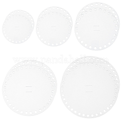Pandahall elite 10pz 5 stili tavola acrilica, per borsa tessuta a mano fai da te, tondo, chiaro, 2pcs / style