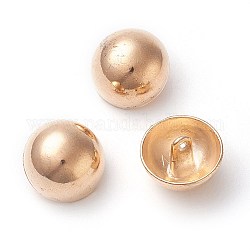 Кнопки из сплава с 1 отверстием, полукруглый, золотые, 17x13 мм, отверстие : 2.5 мм