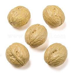 Cabochons décodés en résine opaque, imitation de noix, noix, blé, 34x30x27.5mm