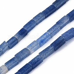 Granos de aventurina azul natural hebras, cuboides, 4~5x2x2mm, agujero: 0.8 mm, aproximamente 82~84 pcs / cadena, 14.76~15.15 pulgada (37.5~38.5 cm)