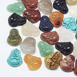 Ciondoli in pietra misti naturali e sintetici, Maitreya, 18~19x15~16x7.5~8mm, Foro: 1 mm