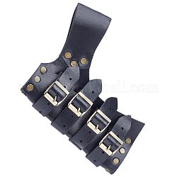 GORGECRAFT Leather Sword Frog Black Retro Medieval Adjustable Faux Leather Sword Holster Belt Universal Free Size Sword Holder for Halloween Christmas Party Knight Warrior Cosplay Costume Accessories
