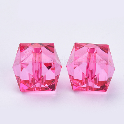 Perles en acrylique transparente&nbsp;X-TACR-Q259-10mm-V08-1
