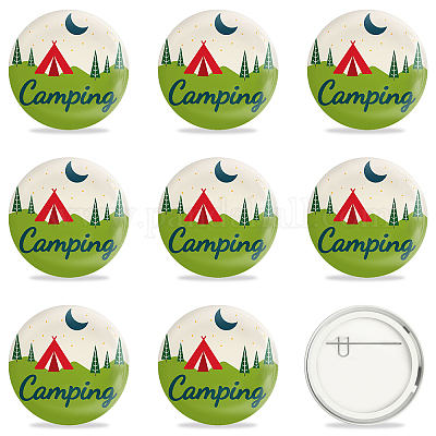 Shop GLOBLELAND 9PCS Printed Pins Buttons Mountain with Tree Pattern Flat  Round Funny Pin Back Button Pin Badges for Men's/Women's Brooches or for  Camping for Jewelry Making - PandaHall Selected