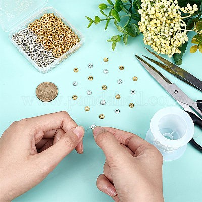 Shop SUPERFINDINGS 400Pcs Brass Beads 2 Colors Rondelle Spacer Beads Metal  Heishi Beads 4x2mm Flat Round Spacer Beads Disc Loose Beads for Jewelry  Making DIY Craft for Jewelry Making - PandaHall Selected