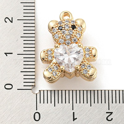 Pendentifs en laiton micro zircone&nbsp;KK-Q789-34G-1