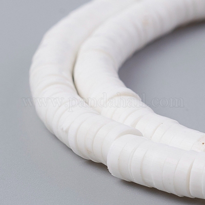 Flache runde handgemachte Polymer Clay Perle Spacer&nbsp;X-CLAY-R067-3.0mm-17-1