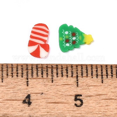 Thème de noël cabochons en pâte polymère faits à la main&nbsp;CLAY-Q004-11A-1