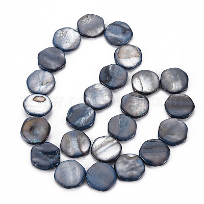 Eau douce naturelle de coquillage perles brins&nbsp;SHEL-S276-159-1