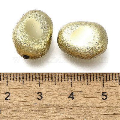 Perles en plastique ccb avec placage UV&nbsp;CCB-D008-05G-1