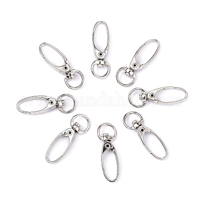 500pcs Metal Lanyard Snap Spring Clips Hooks Findings