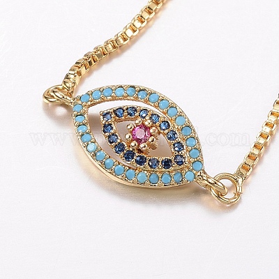 Verstellbare messing micro pave zirkonia bolo armbänder&nbsp;BJEW-F302-25G-1