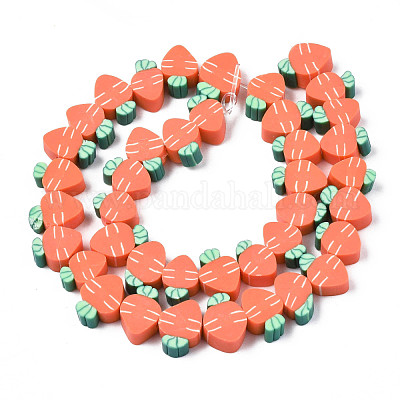 Chapelets de perle en pâte polymère manuel&nbsp;CLAY-N011-47-1