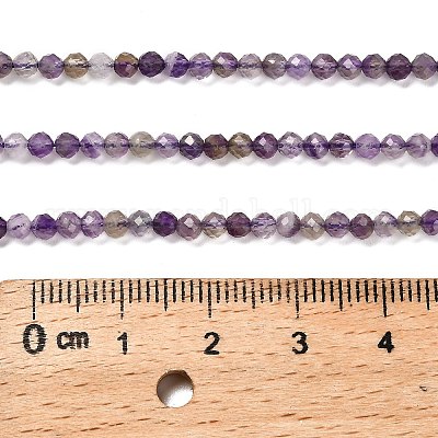 Natürlichen Amethyst Perlen Stränge&nbsp;G-RM2025-29-3mm-1