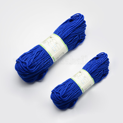 赤ちゃんの毛糸を編む  ウールとベルベット付き  ブルー  4mm  約100g /ロール：4ロール  50g /ロール：2ロール  6のロール/袋 YCOR-R026-928-1