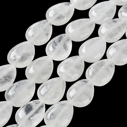 Brins de perles de cristal de quartz en forme de larme naturelle G-L242-15-1