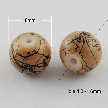Chapelets de perles en verre d'effilage X-GLAD-S074-8mm-76-1