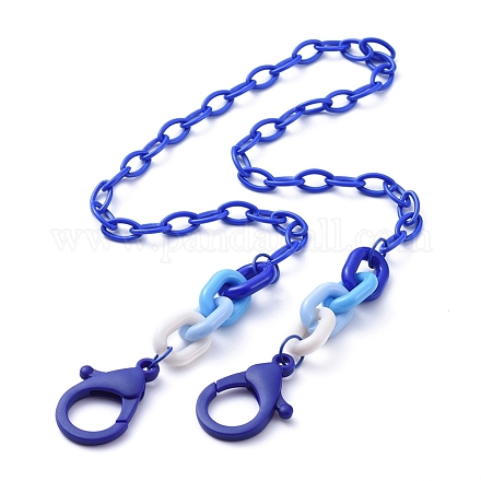 Collares personalizados de cadena de cable de plástico abs NJEW-JN02847-05-1