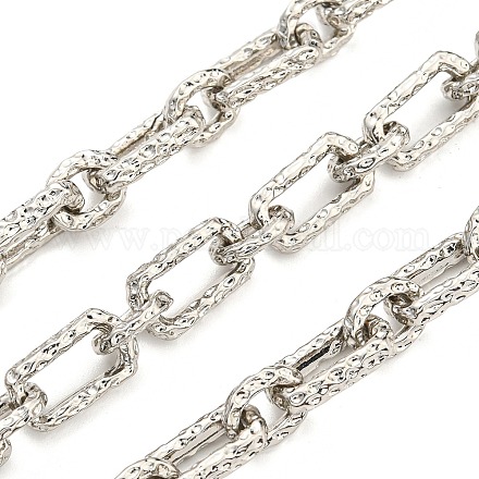Alloy Textured Oval Link Chains LCHA-K001-05P-1