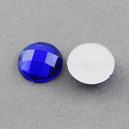 Acrílico diamante de imitación cabujones GACR-R002-12mm-14-1