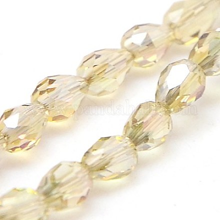 Electroplate Glass Beads Strands EGLA-J029-H07-1