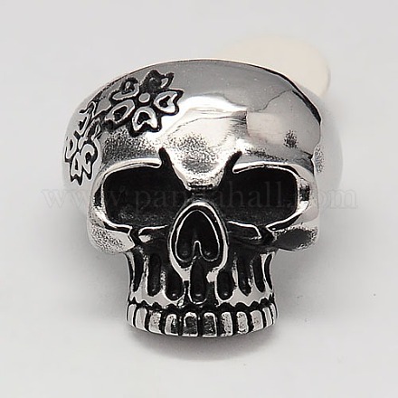 Cool Halloween Jewelry Skull Rings for Men RJEW-F006-062-1