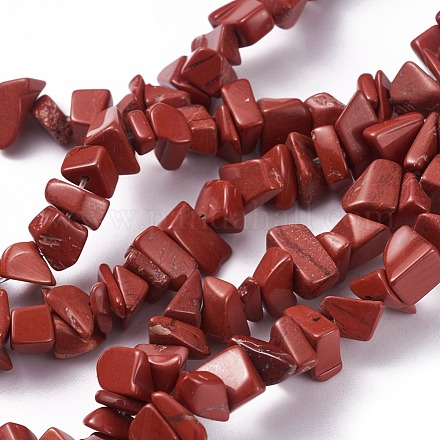 Rosso naturale perline di diaspro fili G-G782-25-1