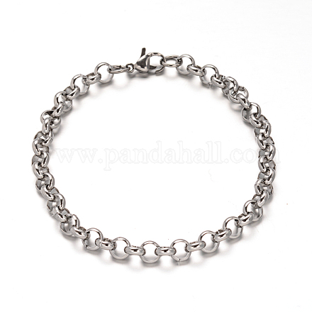 Bracelets avec chaîne de câble en 304 acier inoxydable BJEW-I202-02B-1