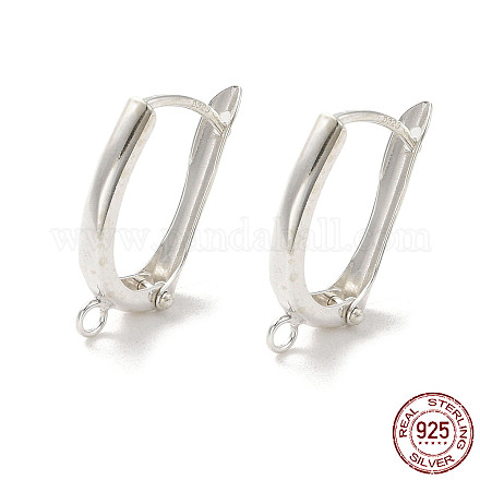 925 Sterling Silver Hoop Earring Finddings STER-K174-10S-1