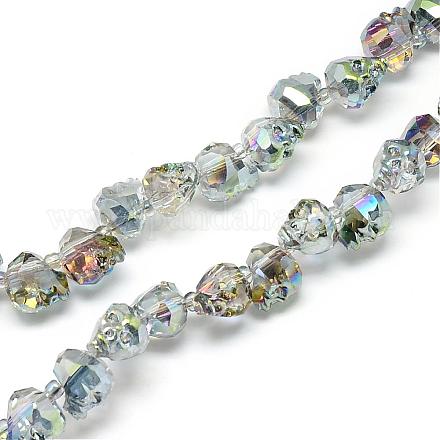 Chapelets de perles en verre électroplaqué EGLA-T002D-01-1