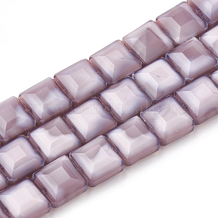 Opaque Solid Color Glass Beads Strands GLAA-N032-07H-1