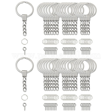10 Stück geteilte Schlüsselringe aus Eisen IFIN-YW0003-37P-1